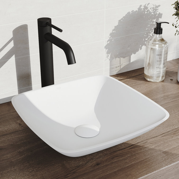 Lexington 10'' Carbon Fiber and Matte Black Bathroom Vessel Faucet