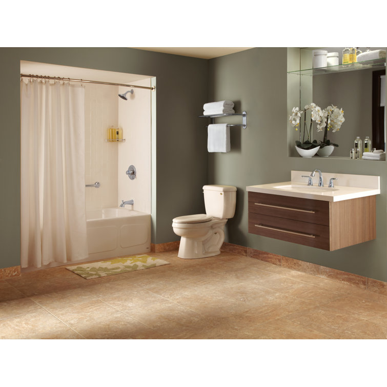 Chrome Dual-Function Tub and Shower Faucet Set with Multi-Head