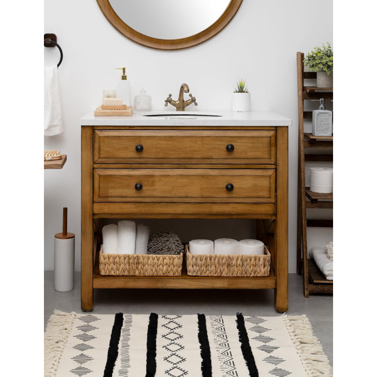 Natural Wicker Water Hyacinth Storage Basket with Handles