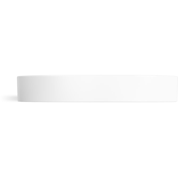 White Ceramic Oval Vessel Bathroom Sink