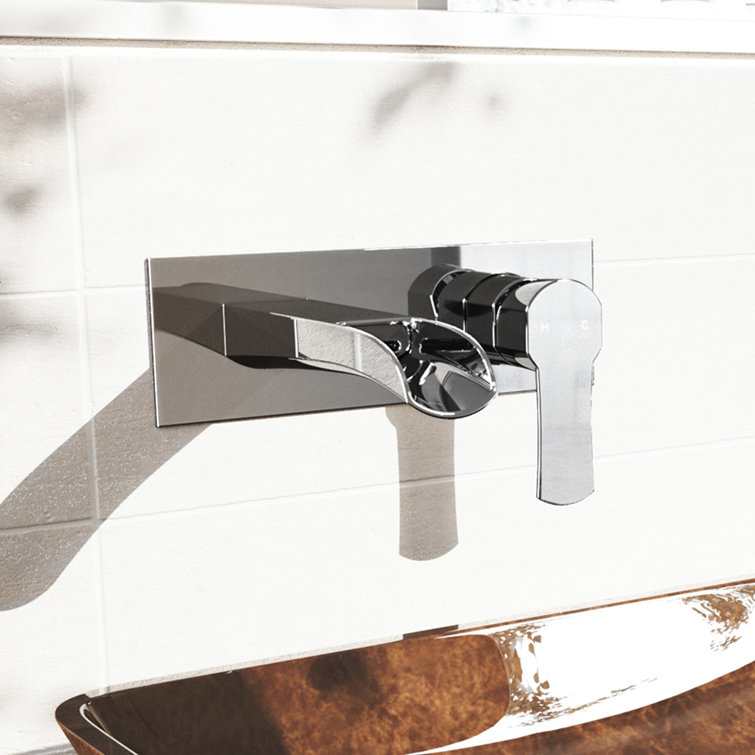 Cornelius 7-Layer Chrome Finish Modern Wall-Mount Bathroom Faucet