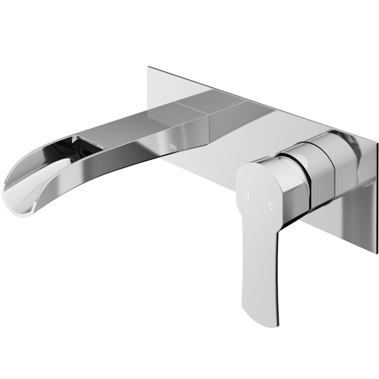 Cornelius 7-Layer Chrome Finish Modern Wall-Mount Bathroom Faucet