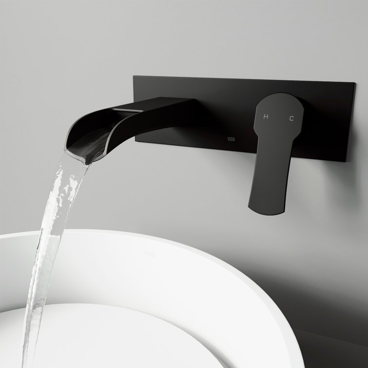 Cornelius Matte Black Wall Mounted Centerset Bathroom Faucet