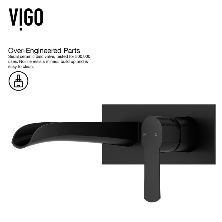 Cornelius Matte Black Wall Mounted Centerset Bathroom Faucet