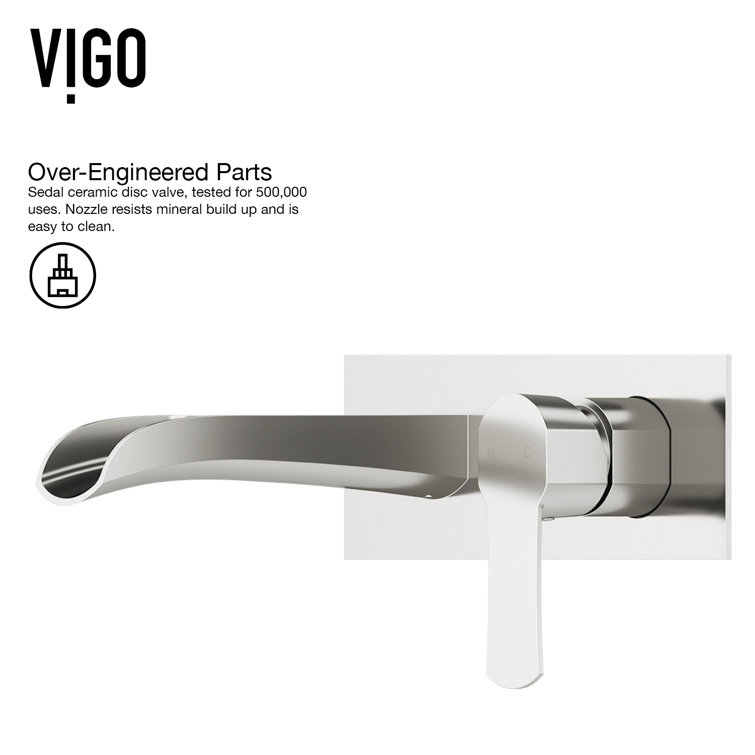 Cornelius 9 7/8" Black and Nickel Modern Wall Mounted Faucet