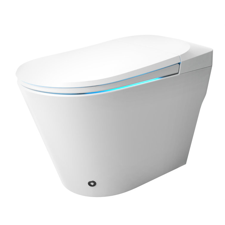 Echo White Elongated Smart Toilet Bidet with Auto Open and Flush