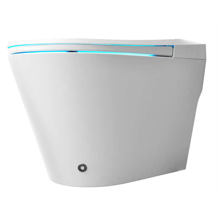 Echo White Elongated Smart Toilet Bidet with Auto Open and Flush