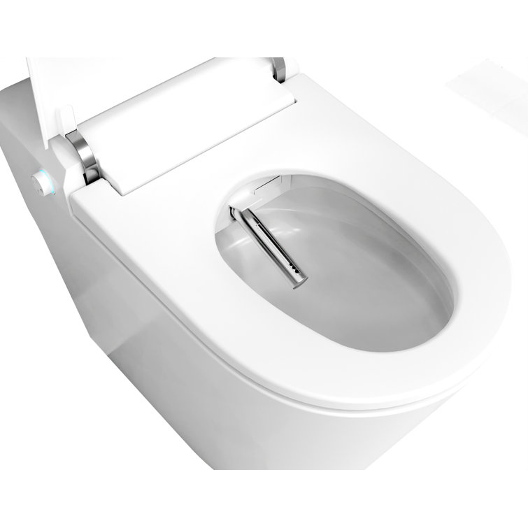 Echo White Elongated Smart Toilet Bidet with Auto Open and Flush