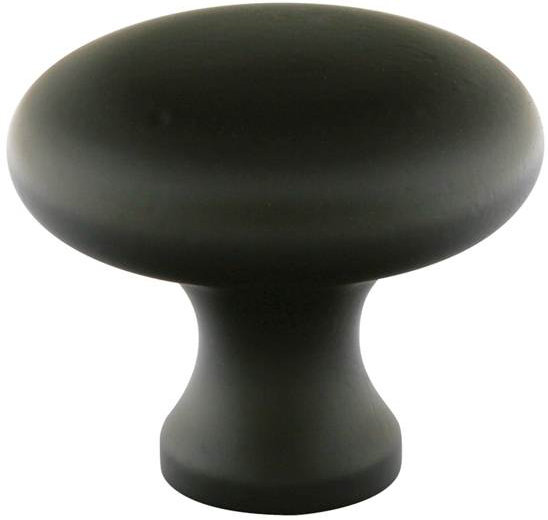 Flat Black Brass Transitional Round Cabinet Knob