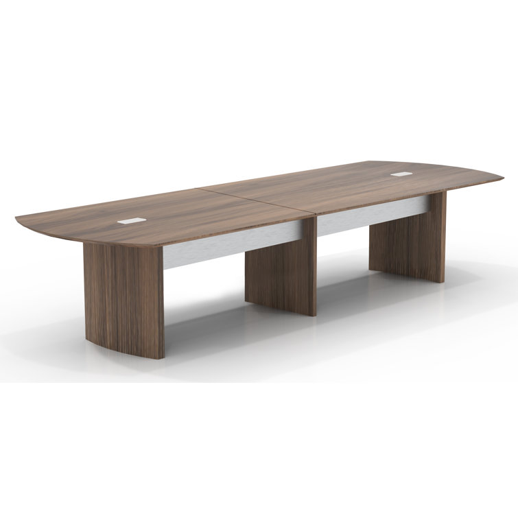 Gray Steel 8-Foot Engineered Wood Conference Table