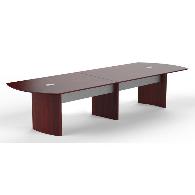 Gray Steel 8-Foot Engineered Wood Conference Table