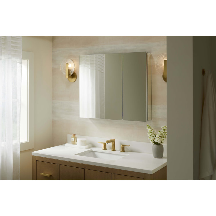Embark Slim Anodized Aluminum Dual Swing Medicine Cabinet