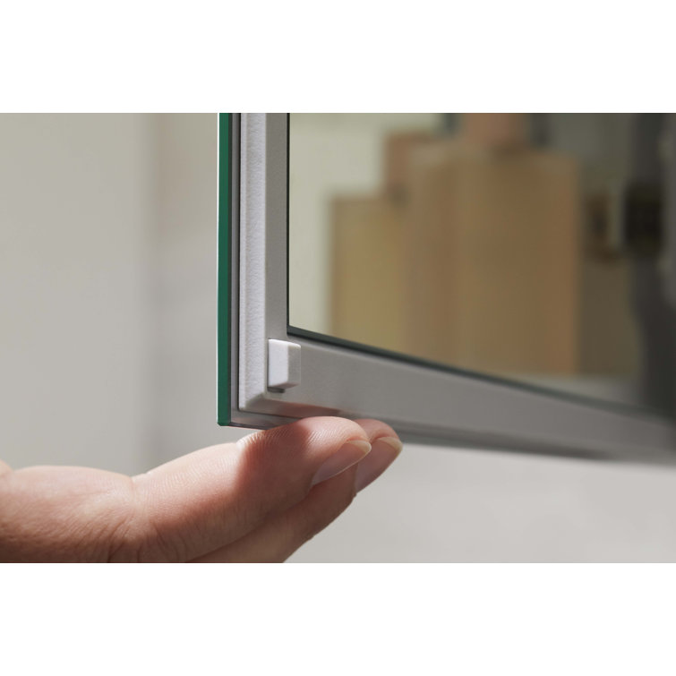 Embark Premium XL 20" x 26" Frameless Aluminum Medicine Cabinet with Mirror