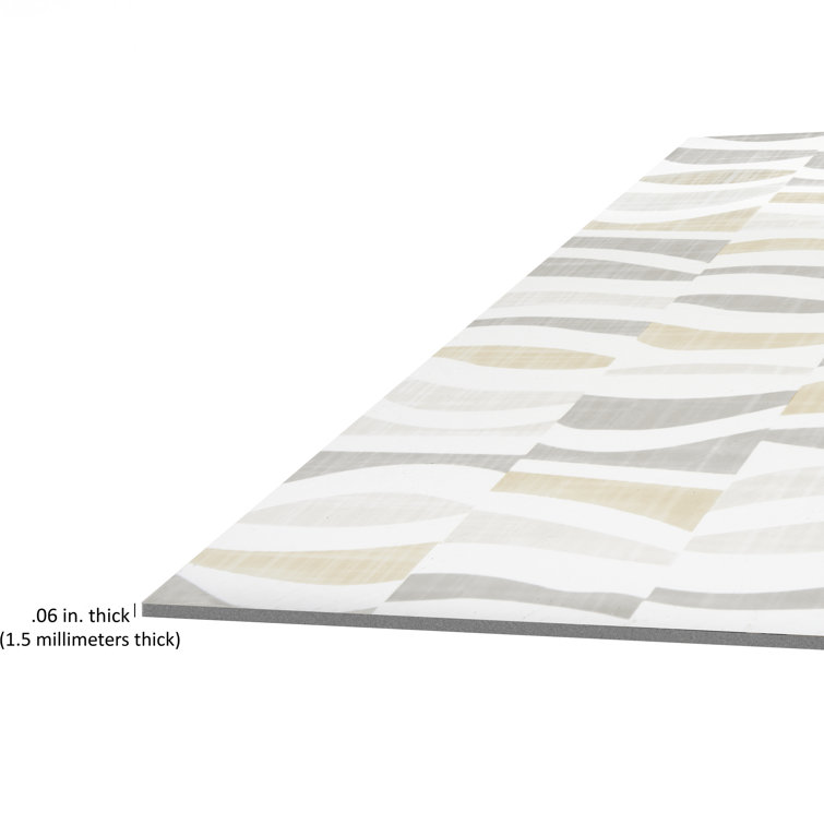 Linen Waves 12-Inch Self-Adhesive Vinyl Floor Tiles