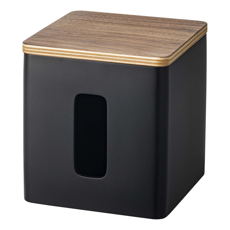 Black Compact Metal Paper Holder for Tissue and Napkins