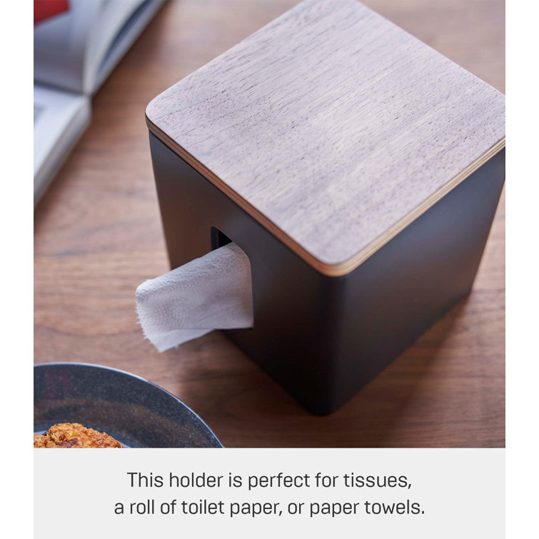 Black Compact Metal Paper Holder for Tissue and Napkins