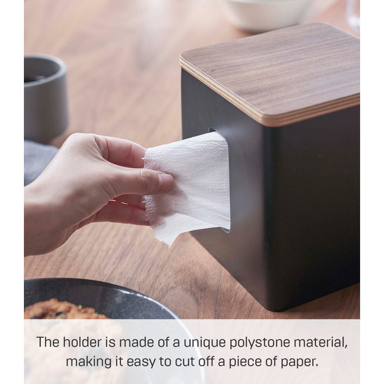 Black Compact Metal Paper Holder for Tissue and Napkins
