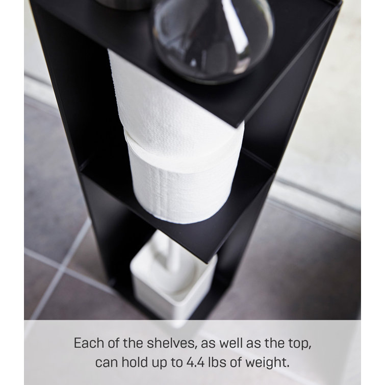Black Steel Minimalist Bathroom Toilet Organizer