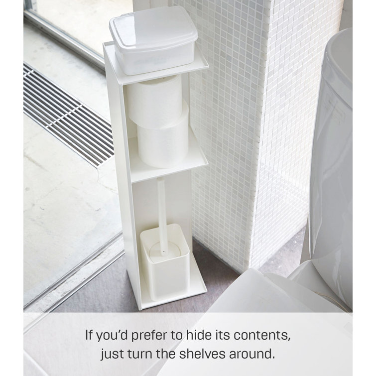 Sleek White Over-the-Toilet 3-Tier Storage Organizer