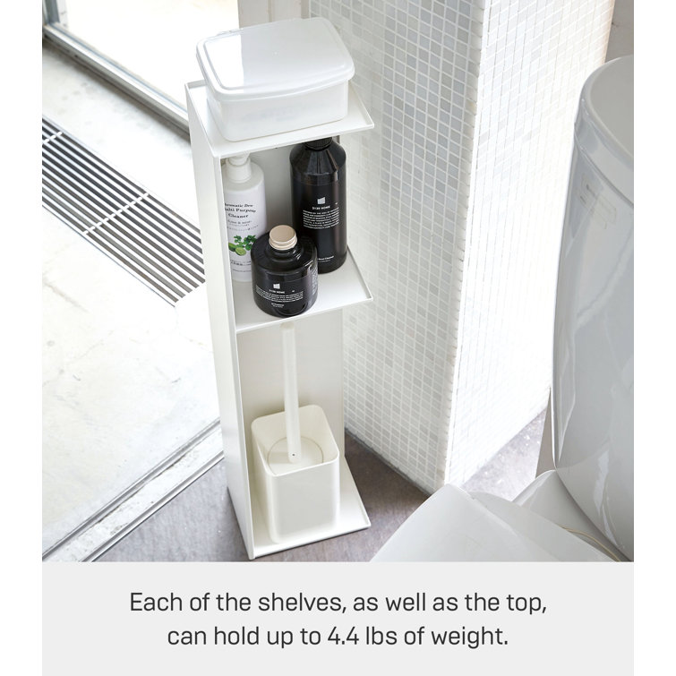 Sleek White Over-the-Toilet 3-Tier Storage Organizer