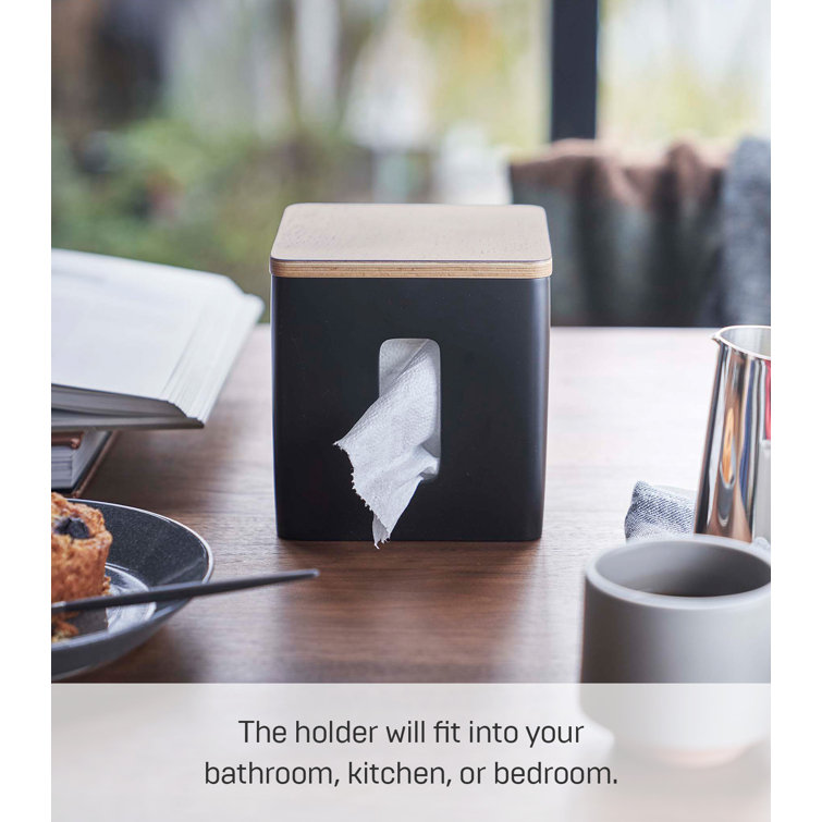 Black Compact Metal Paper Holder for Tissue and Napkins