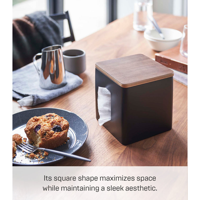 Black Compact Metal Paper Holder for Tissue and Napkins
