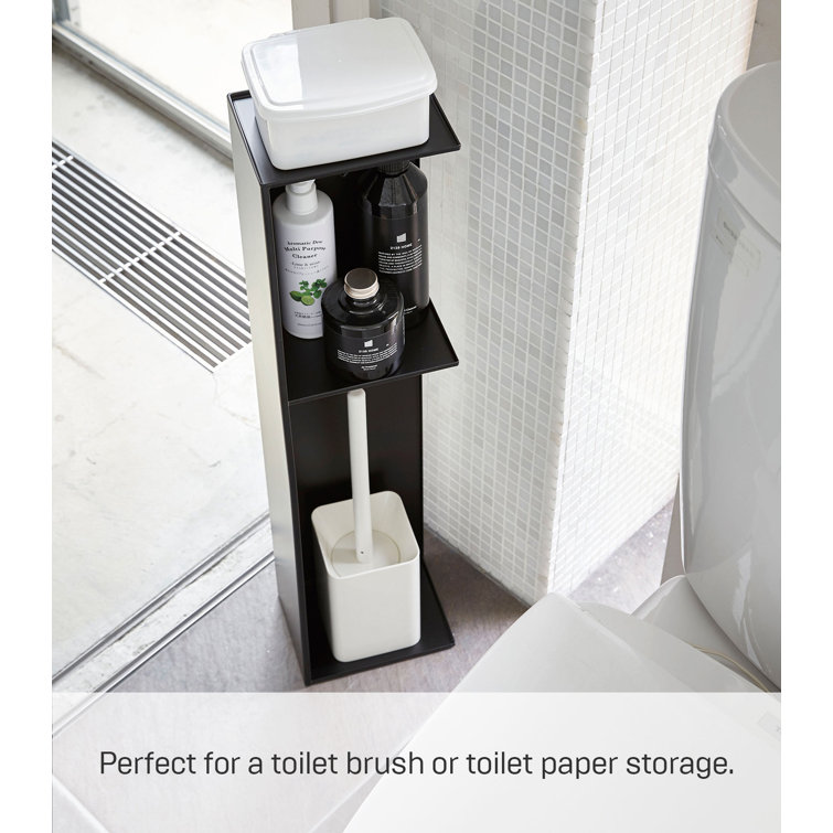 Black Steel Minimalist Bathroom Toilet Organizer