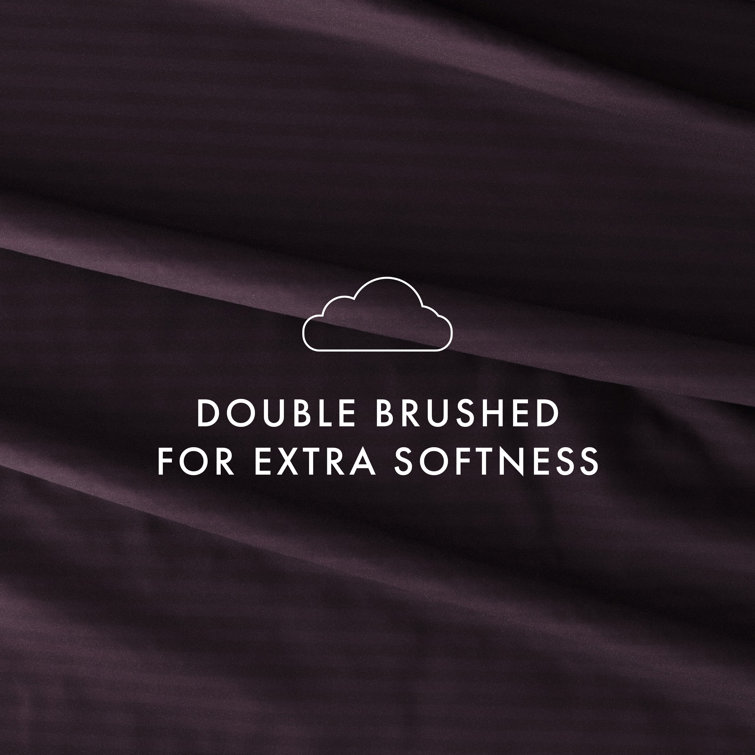Full Purple Striped Cotton Microfiber Kids Sheet Set