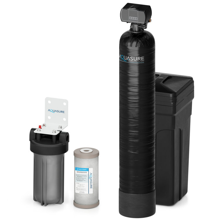 Aquasure Harmony Black 32,000 Grain Whole House Water Softener System