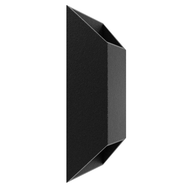 Black Aluminum Geometric LED Outdoor Wall Mount Light
