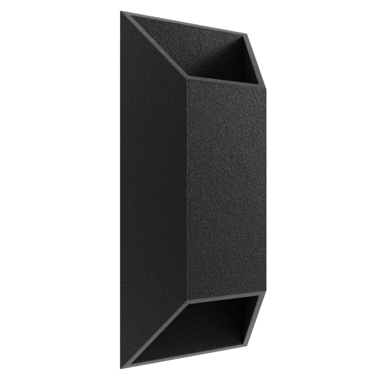 Black Aluminum Geometric LED Outdoor Wall Mount Light
