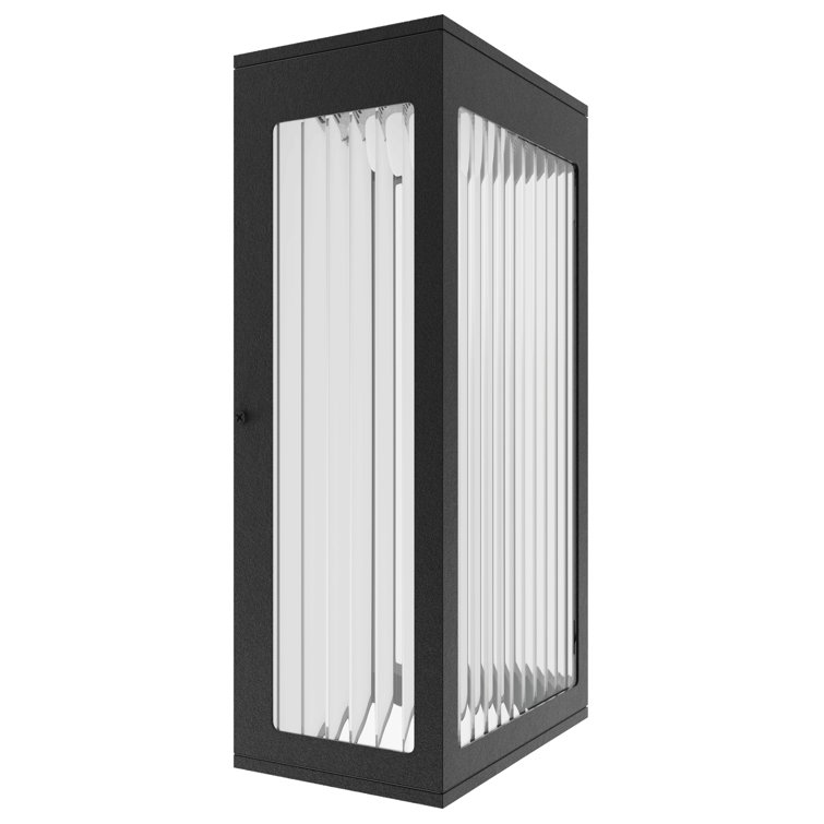 Sleek Black Aluminum 12" LED Outdoor Wall Sconce