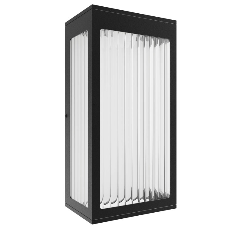 Sleek Black Aluminum 12" LED Outdoor Wall Sconce