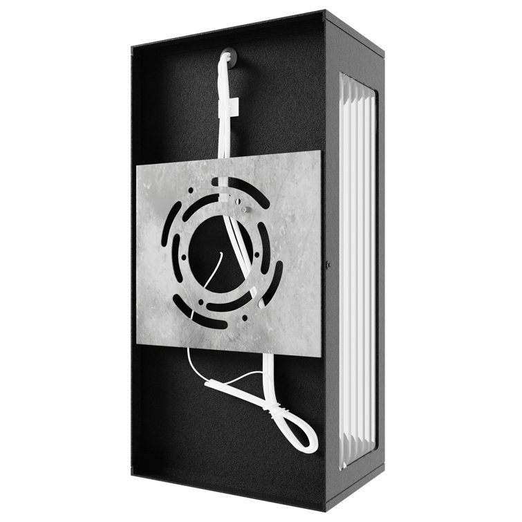 Sleek Black Aluminum 12" LED Outdoor Wall Sconce
