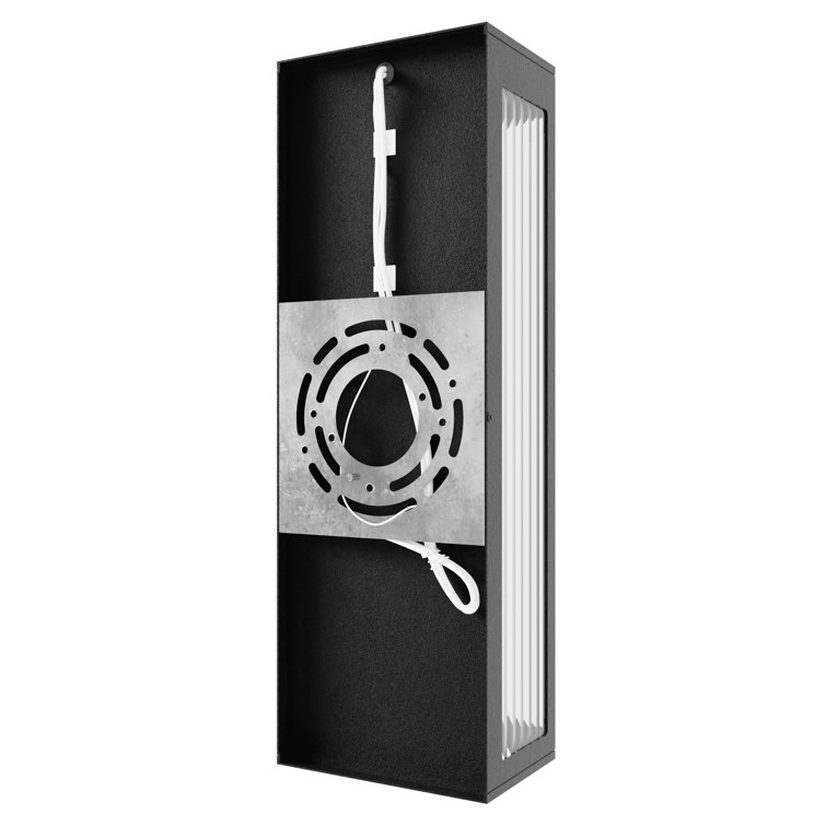 Sleek Black Aluminum 18" LED Outdoor Wall Sconce