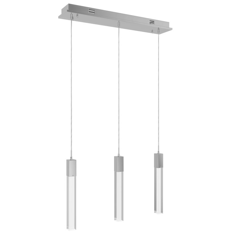 Polished Chrome Crystal LED Island Pendant Light