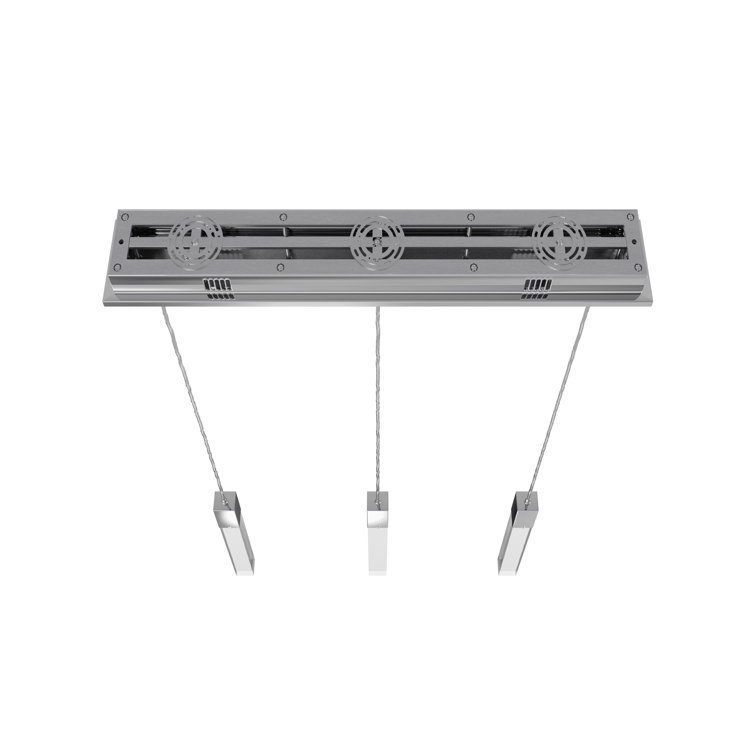Polished Chrome Crystal LED Island Pendant Light