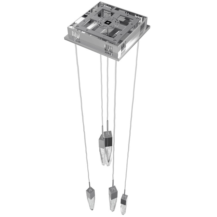 Aspen Crystal LED Cluster Pendant in Polished Chrome