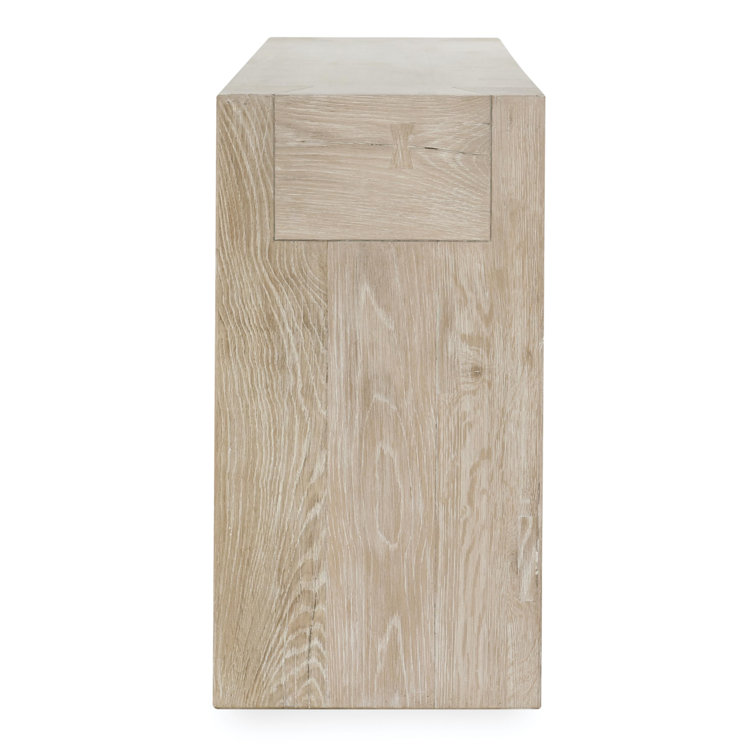 Meadow White 72" Solid Wood Console Table with Storage