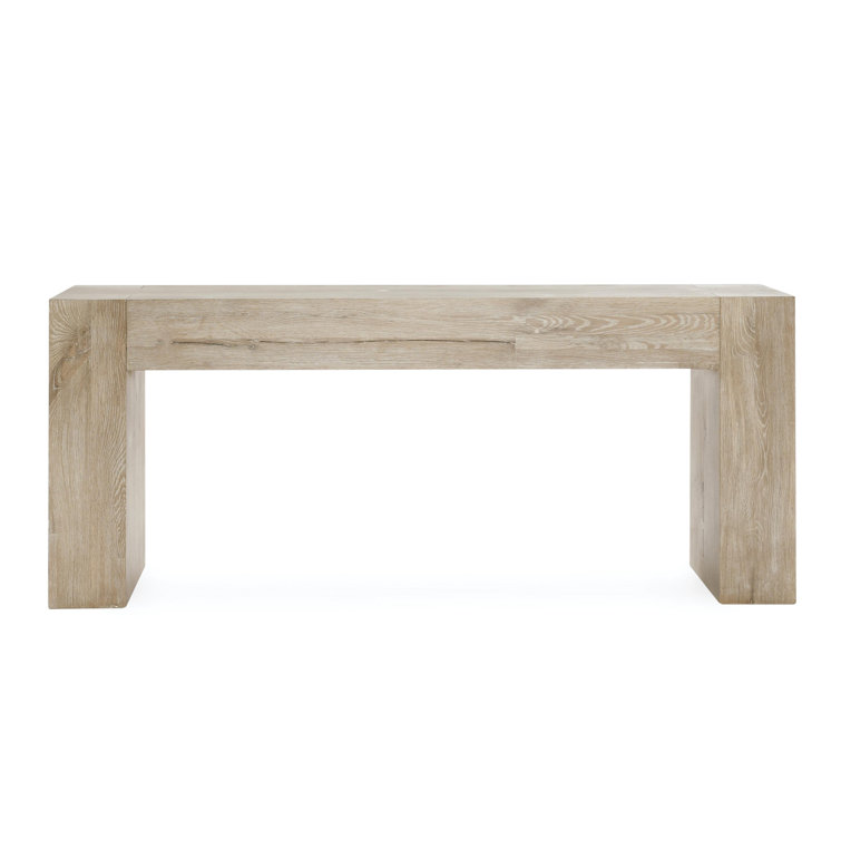 Meadow White 72" Solid Wood Console Table with Storage