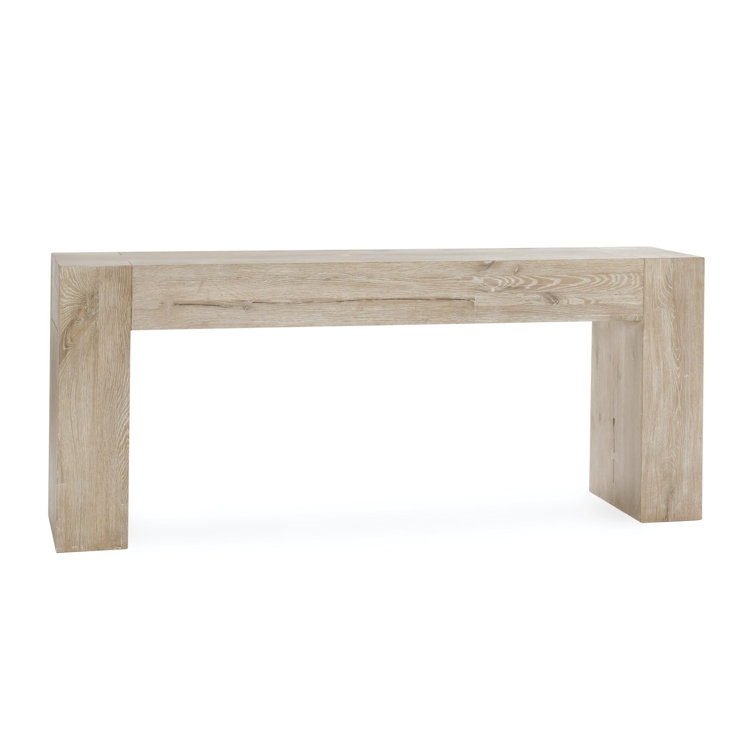 Meadow White 72" Solid Wood Console Table with Storage