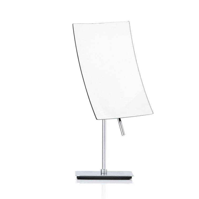 Vista Nickel Plated Freestanding Asymmetrical Makeup Mirror