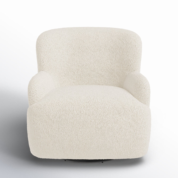Sheepskin Natural Contemporary 35.5" Accent Chair