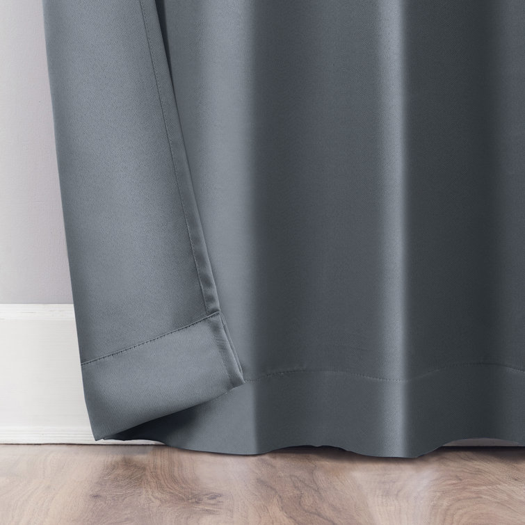 Gray Thermal Blackout Rod Pocket Curtain Panel