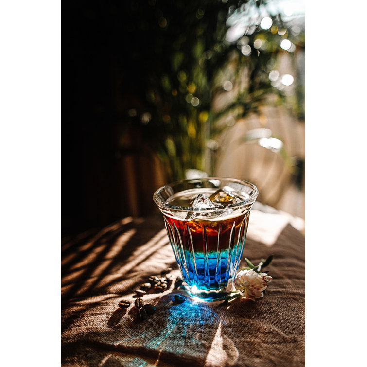 Clear Ribbed Stemless Glassware Set of 6