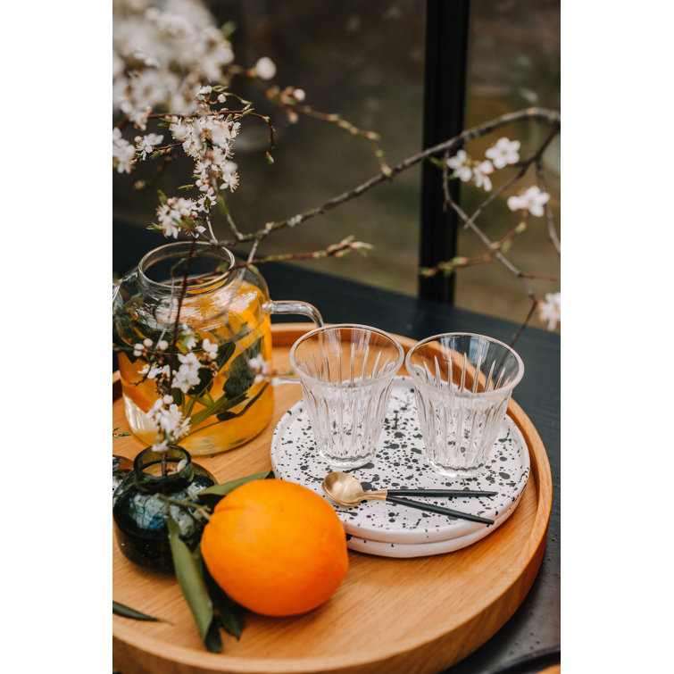 Clear Ribbed Stemless Glassware Set of 6