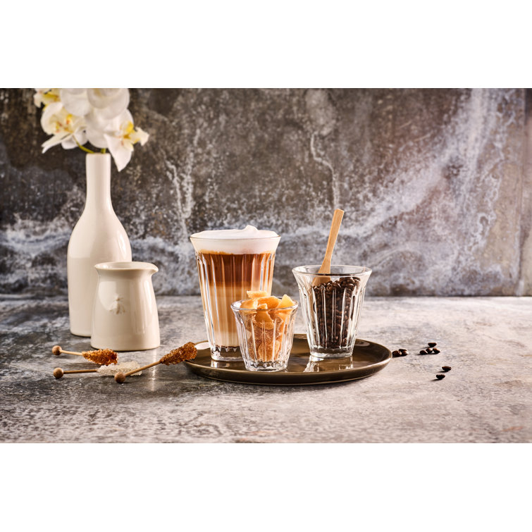 Clear Ribbed Stemless Glassware Set of 6