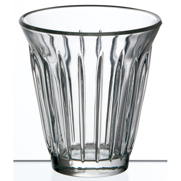 Clear Ribbed Stemless Glassware Set of 6