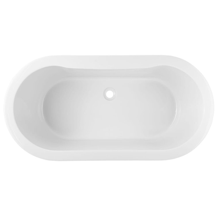 Boone 51" White Acrylic Freestanding Soaking Tub