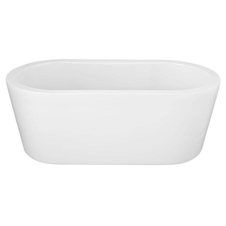 Boone 51" White Acrylic Freestanding Soaking Tub
